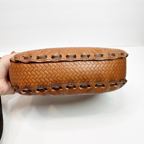 Genuine Tooled Leather Brown Bag Purse Satchel Artisan bohemian western cowgirl - Picture 6 of 7
